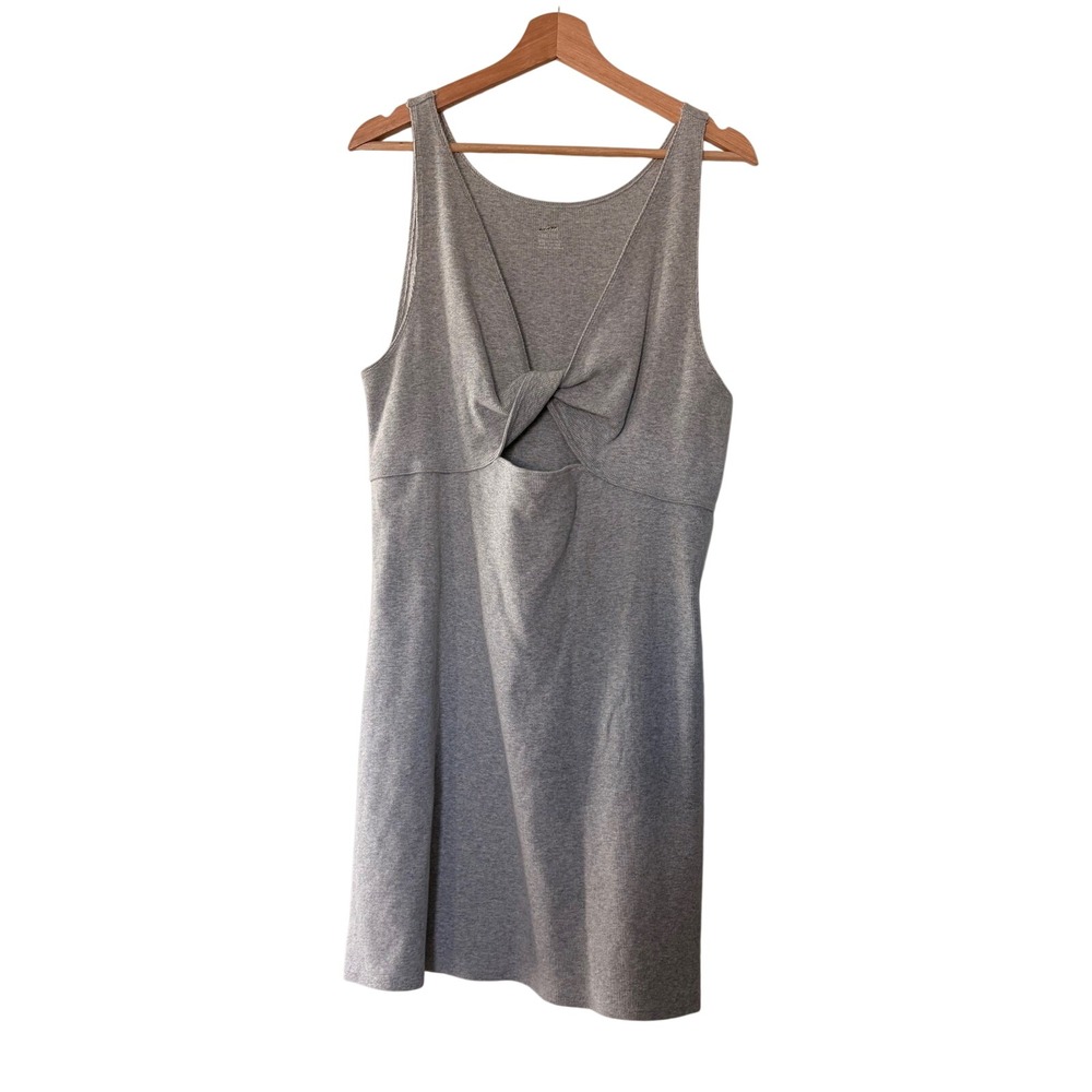 Aerie Cutout Twist Mini Dress Size XXL Gray Y2K Bodycon